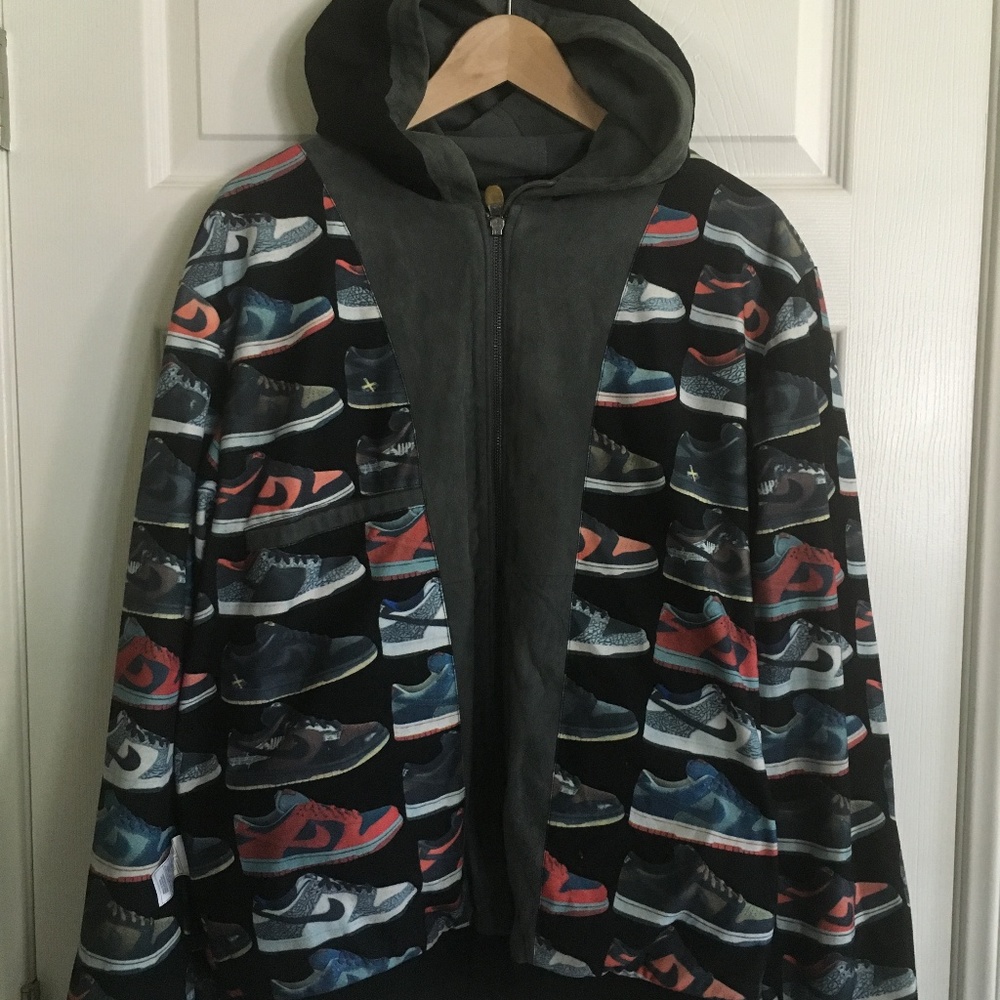 NIKE SB LEATHER HOODED JACKET SNEAKERS ONLY PROMO